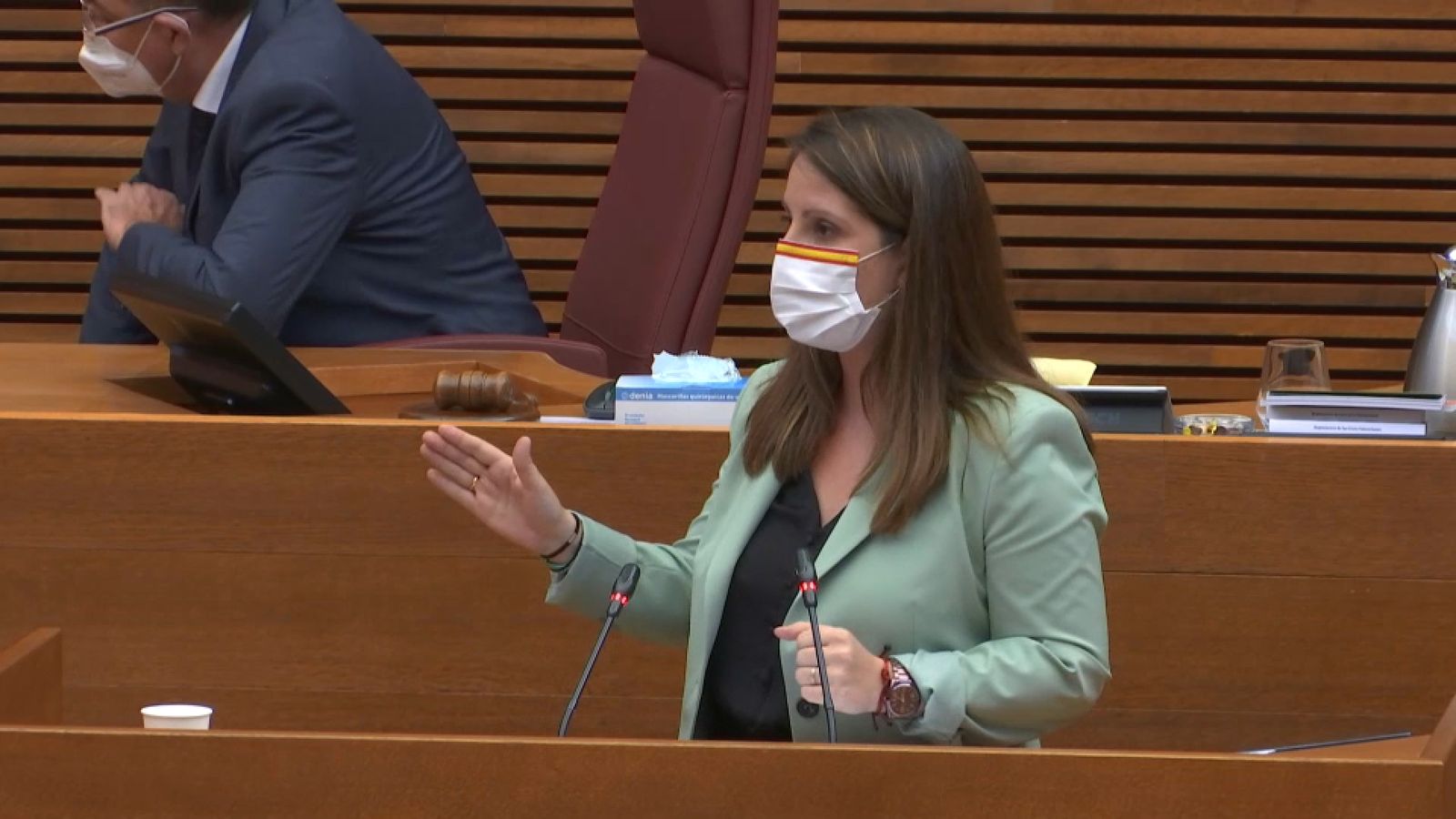 La síndica de Vox, Ana Vega, en el debat de politica general a les Corts