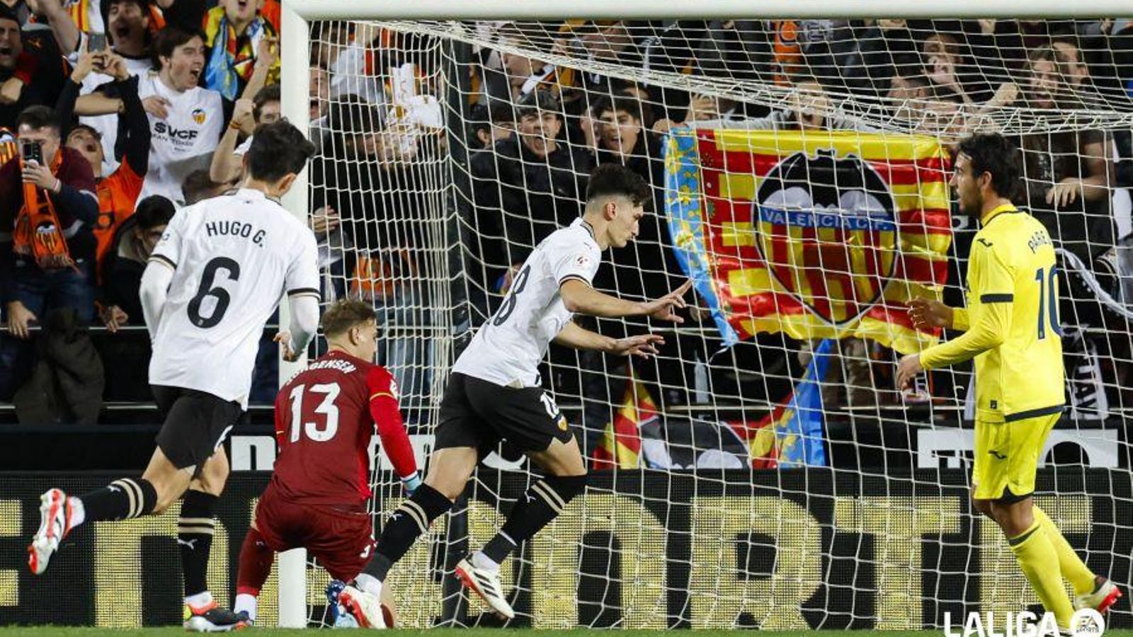 Pepelu, just després de marcar el segon gol del València