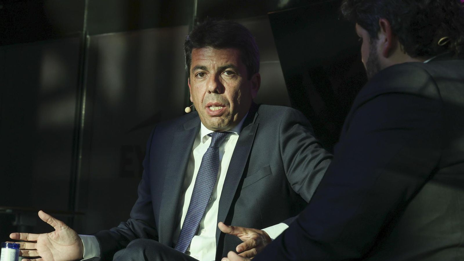 Carlos Mazón, ahir a Madrid en una trobada d''OKdiario'