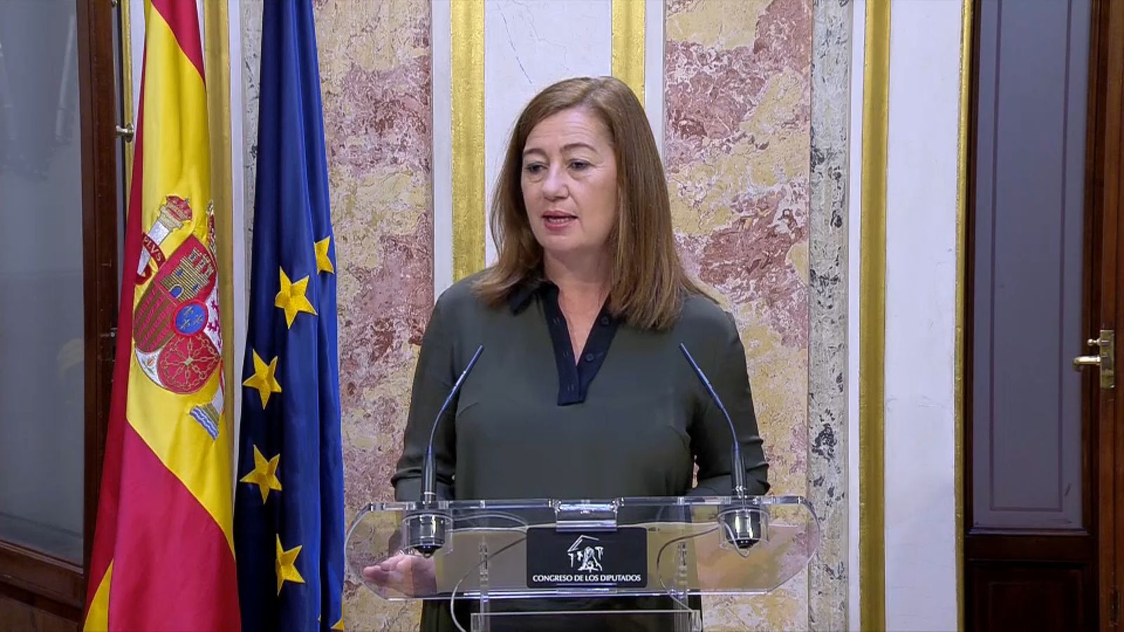 La presidenta del Congrés, Francina Armengol, aquest dilluns