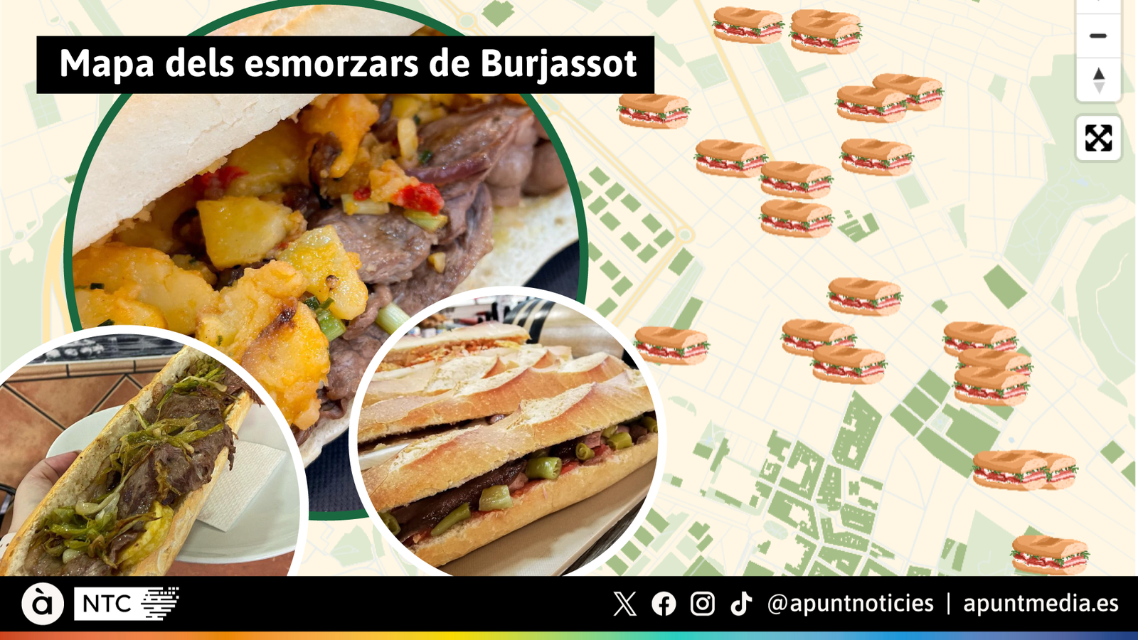 Mapa dels esmorzars de Burjassot