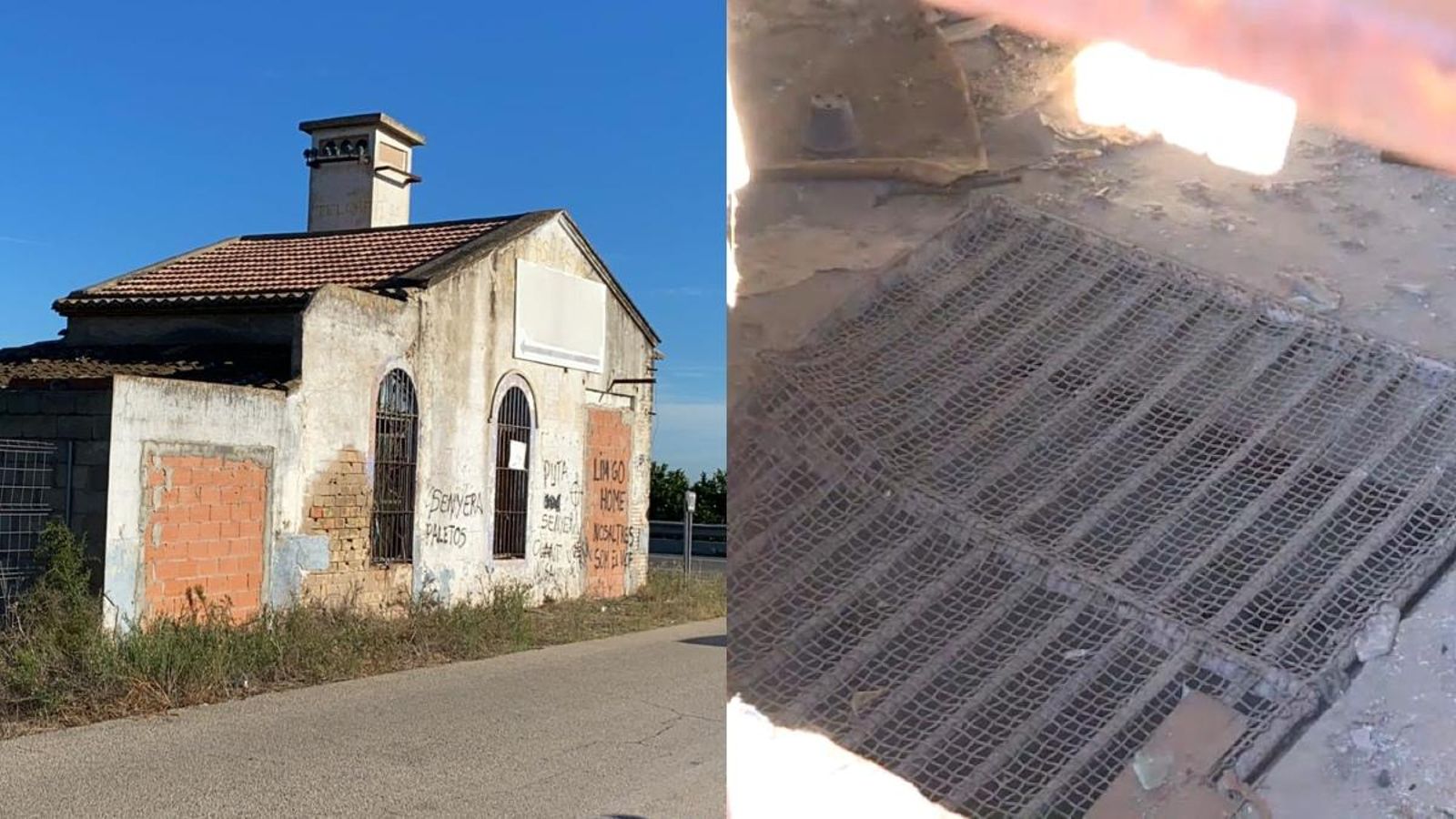 Imatge del pou abandonat i la trapa d'accés que han revisat el nou operatiu policial