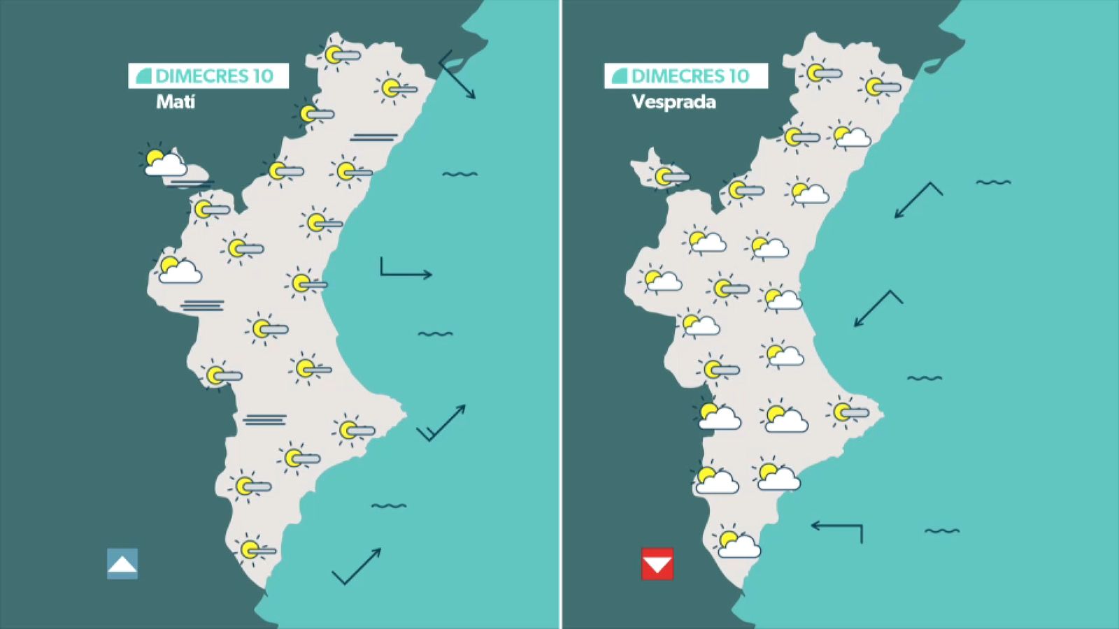 La previsió dimecres 10 de desembre
