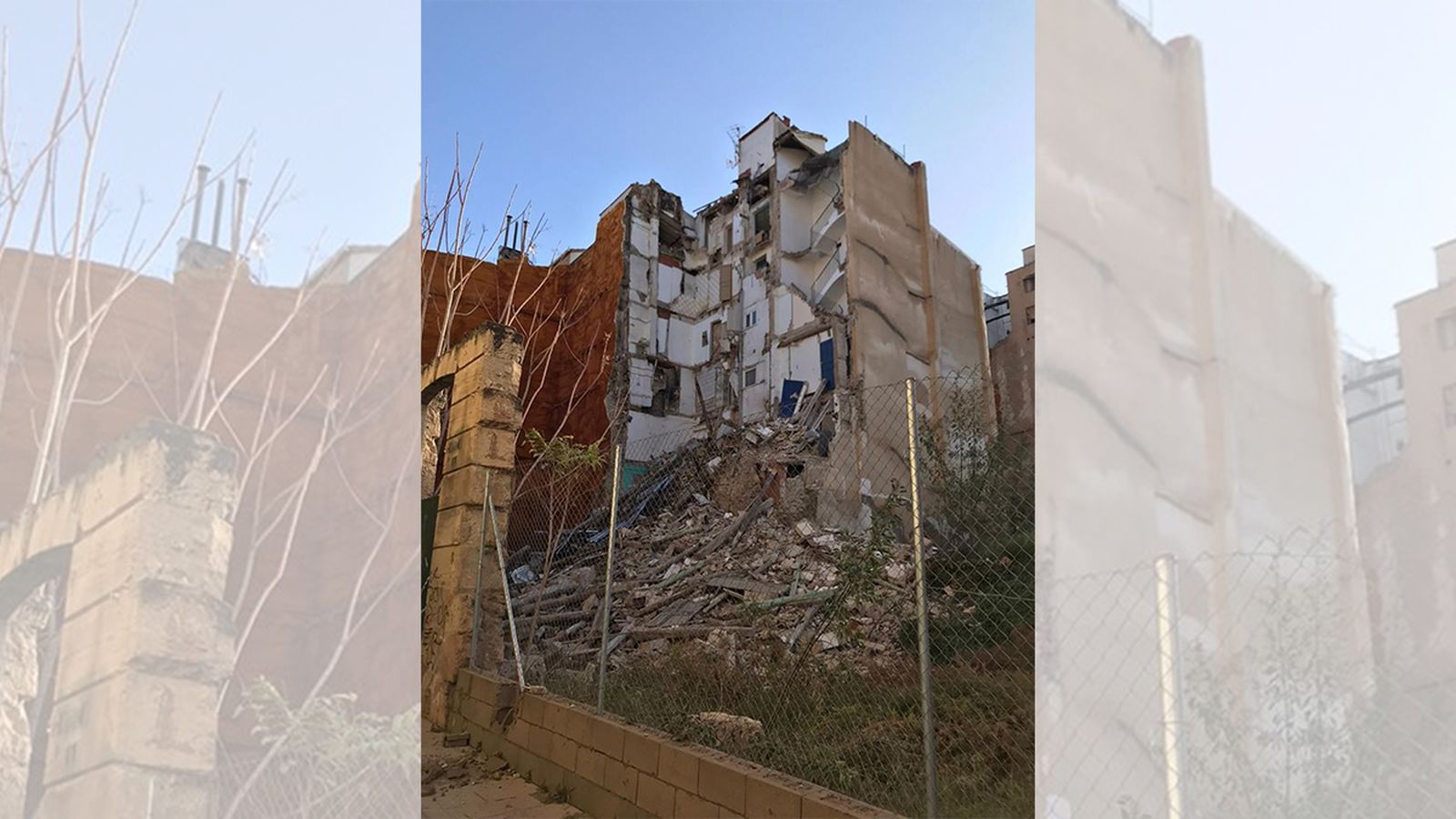 Edifici assolat al carrer Sant Agustí el passat 22 de gener