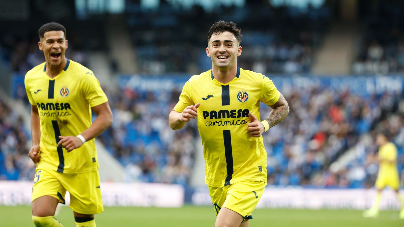 Moleiro celebra un gol