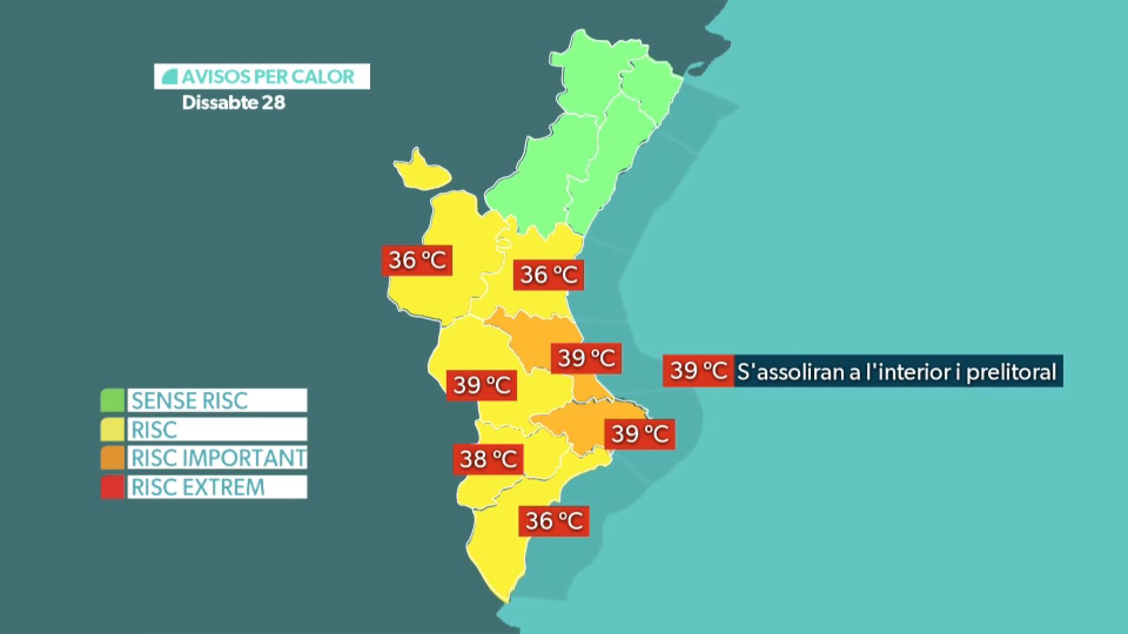 Avisos actius des de dissabte per l'onada de calor
