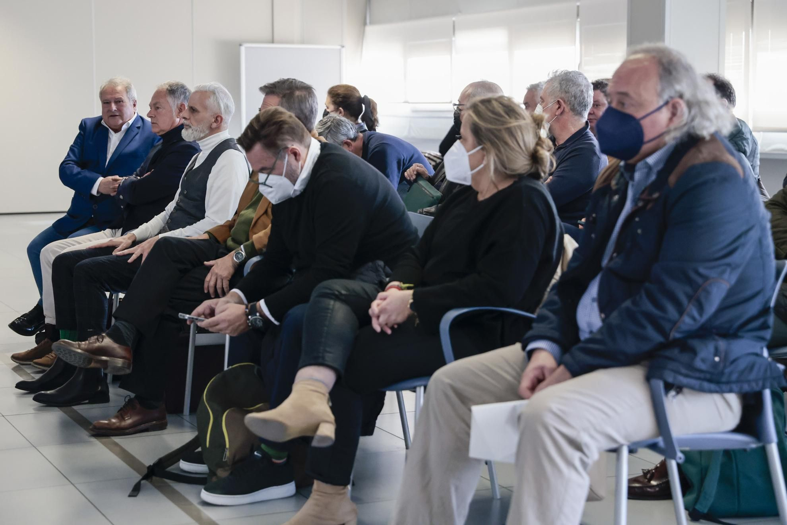 El banc dels acusats, amb Alfoso Rus i Marcos Benavent en la part esquerra