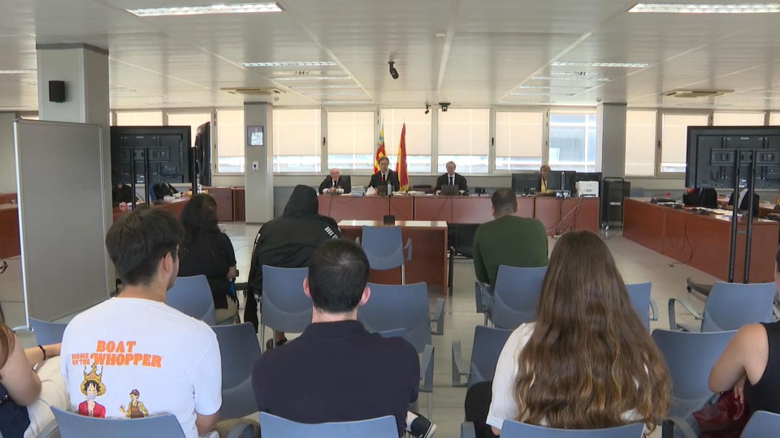 Els condemnats durant el juí