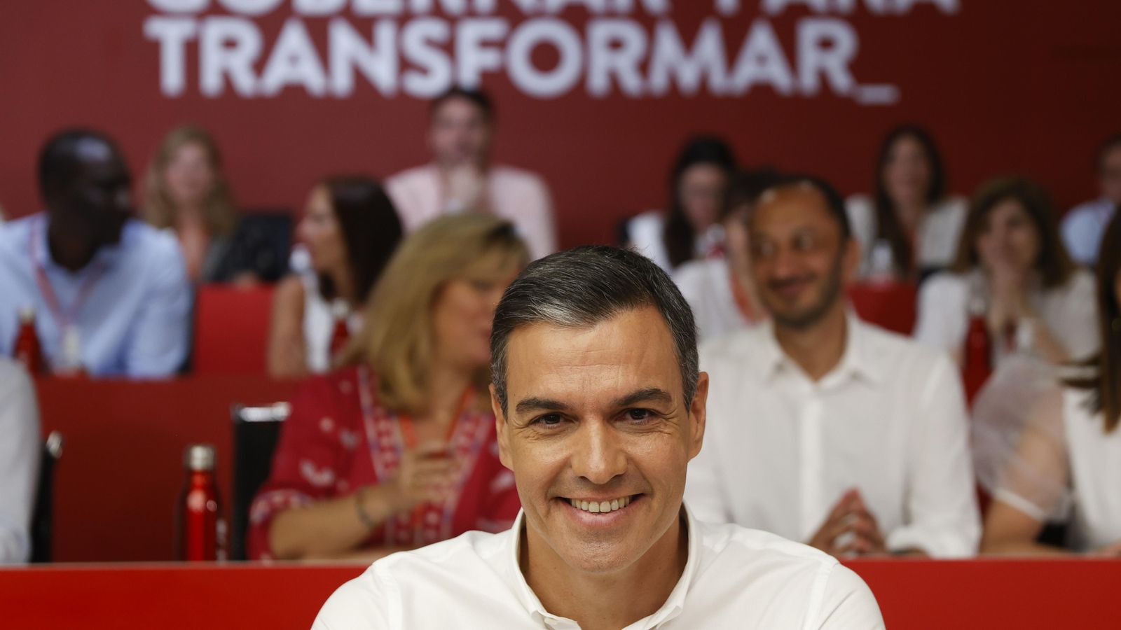 El president del govern espanyol i secretari general del PSOE, Pedro Sánchez, aquest dissabte