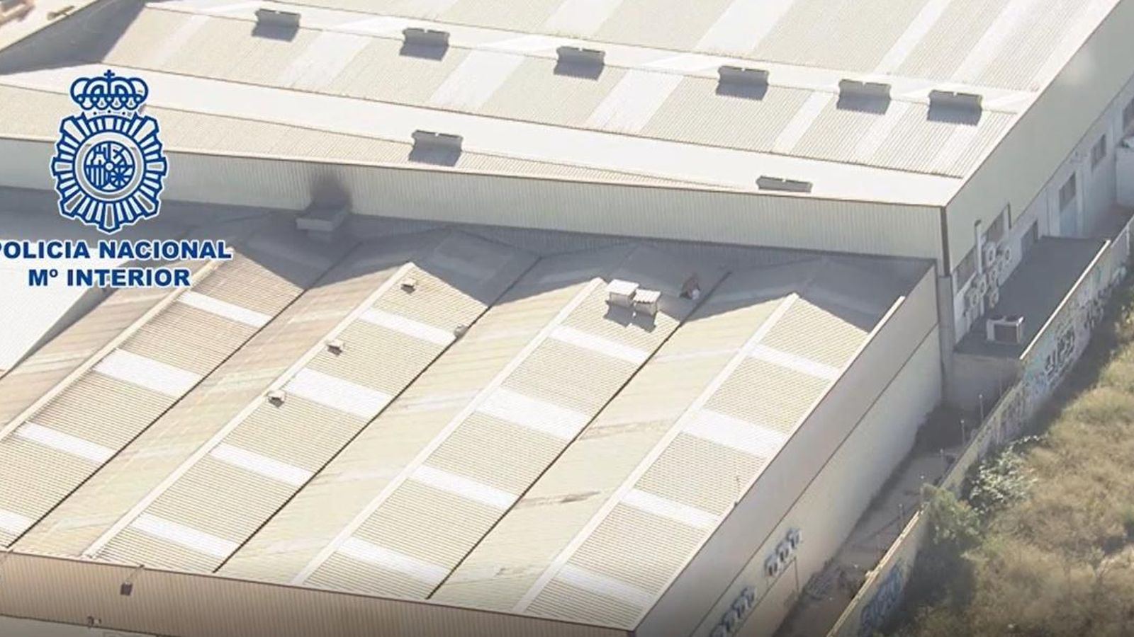 Una de les naus industrials escorcollades per la Policia Nacional, en una imatge d’arxiu