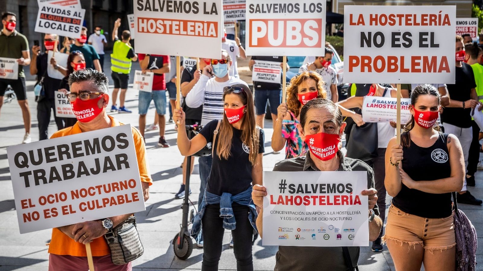 Concentració d'hotelers al mes de setembre. (EuropaPress)