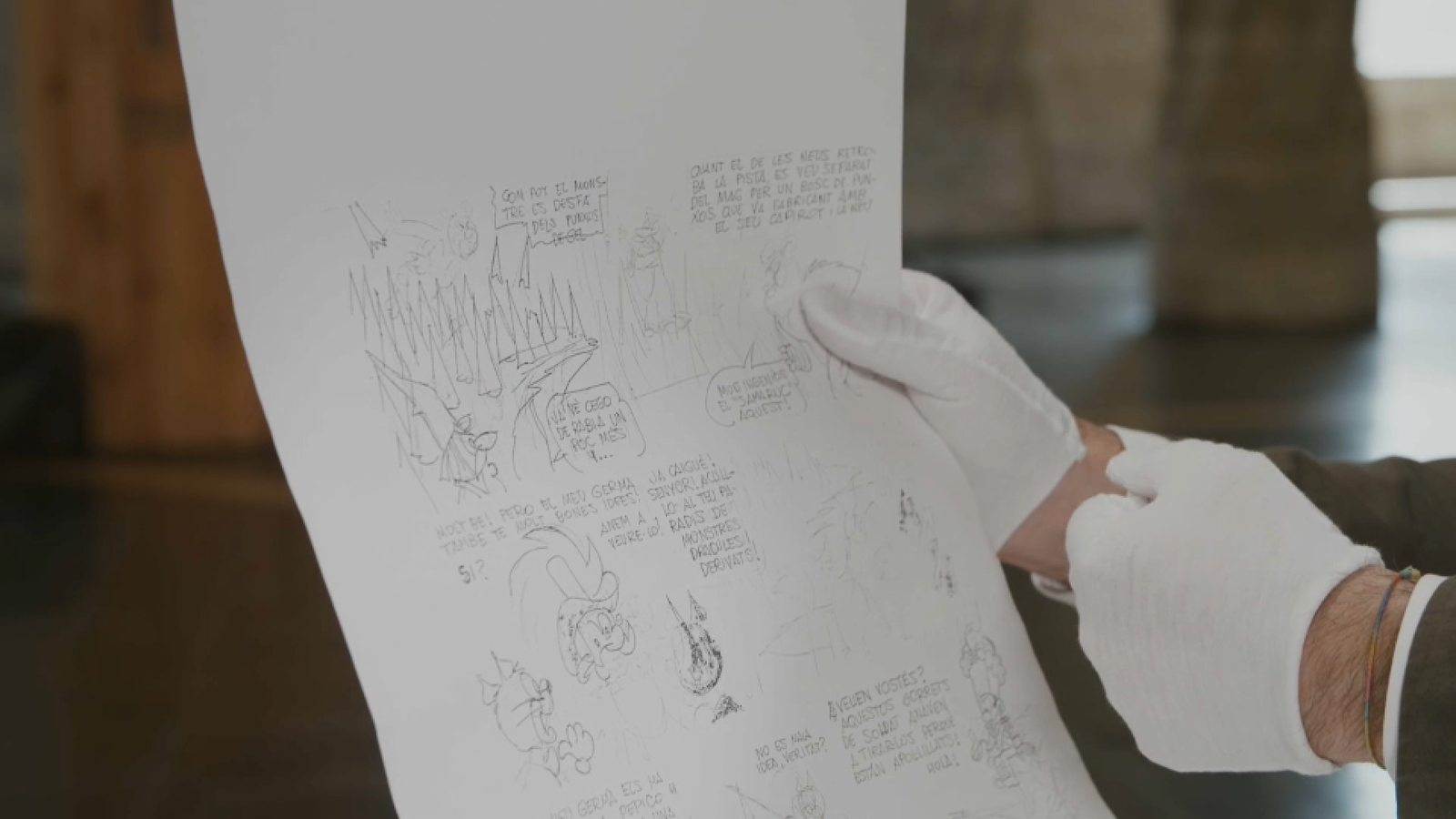 Esborrany a llapis del gat Pumby