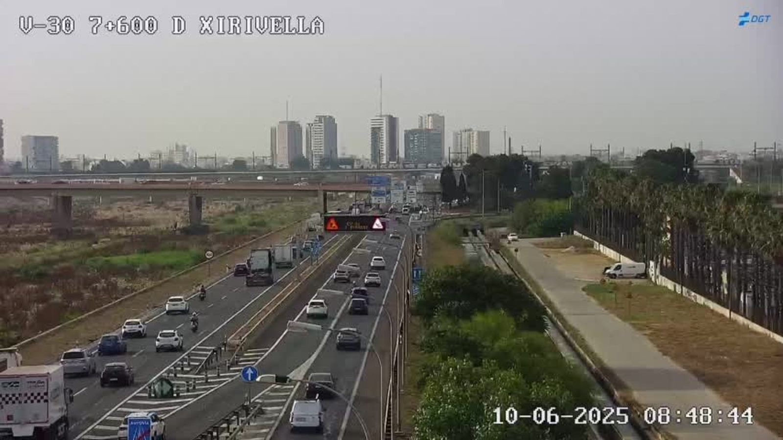 Retenció a la V-30, este dimarts de matí