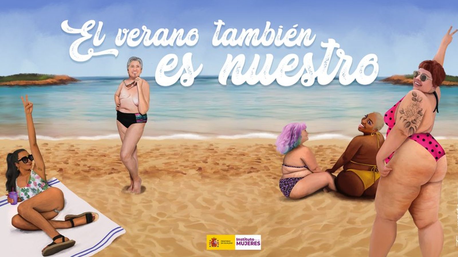 Cartell d'@ArteMapacheArt per a la campanya 'L'estiu també és nostre'