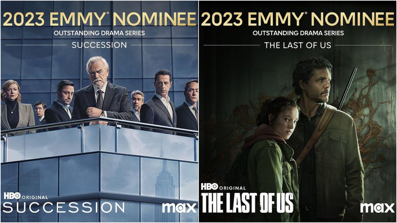 Cartell de les sèries 'Succession' i 'The last of us'