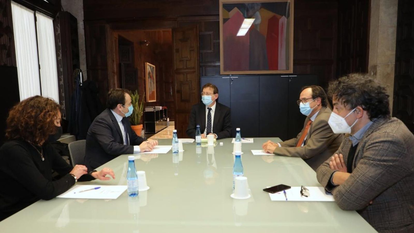 Reunió aquest dimecres de Ximo Puig amb Vicent Soler, Francesc Colomer i Manuel Illueca