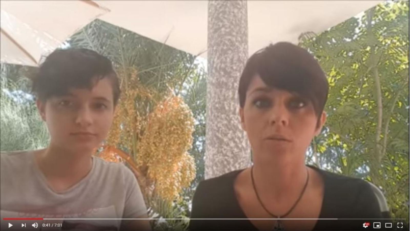 Imatge del vídeo de les declaracions de Patricia Aguilar