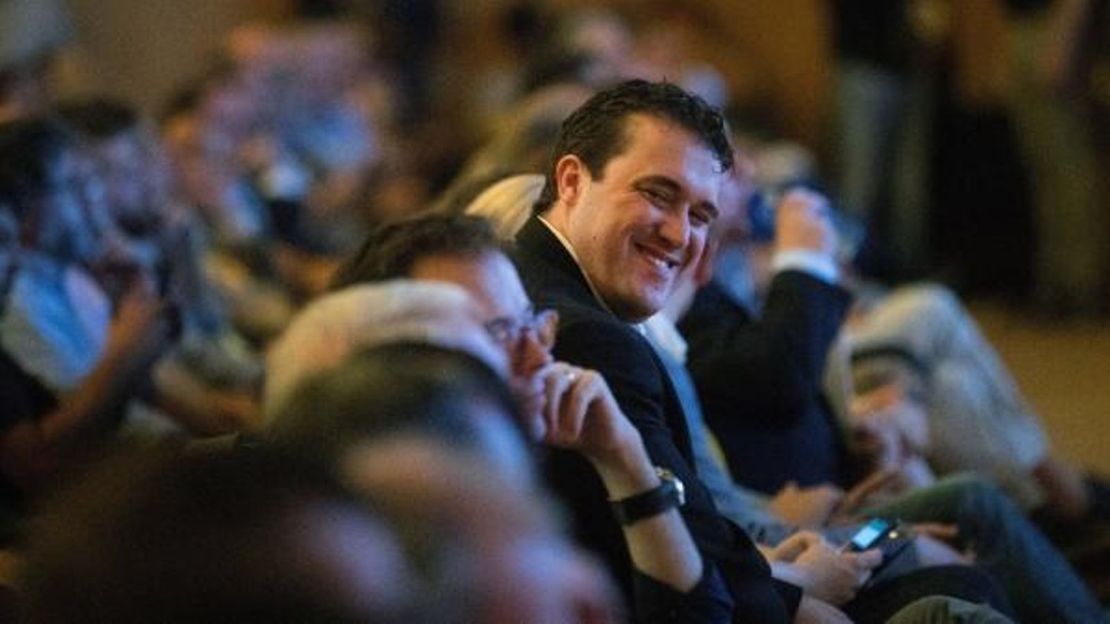 David Bonvehí, una vegada s'ha proclamat nou president del PDeCat en la cloenda de la primera Assemblea Nacional del partit.