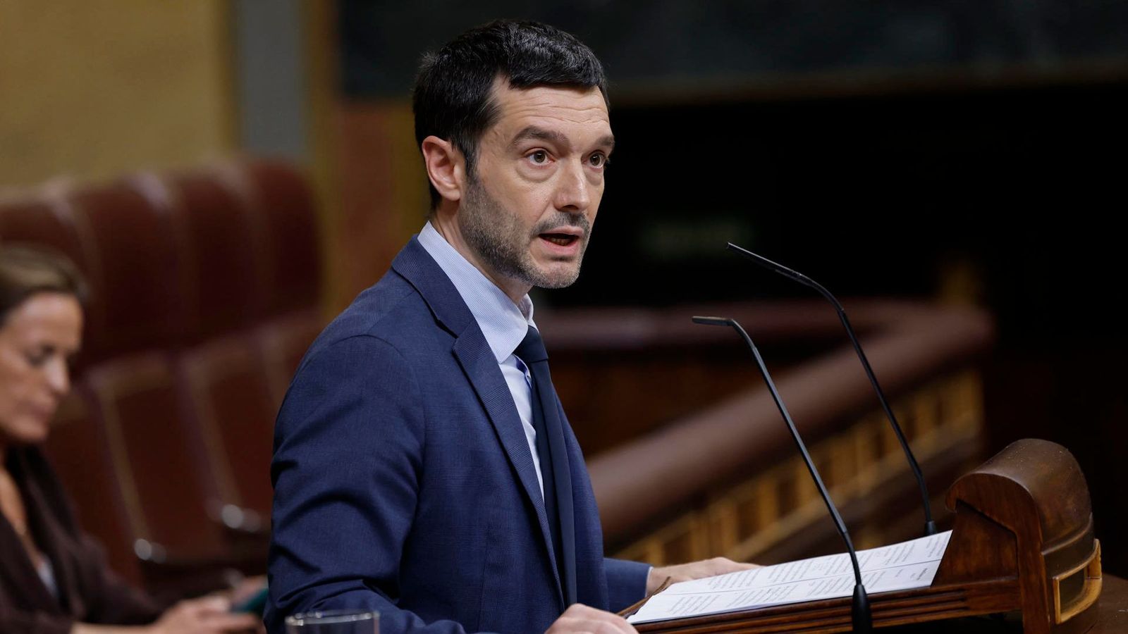 El ministre de Drets Socials, Pablo Bustinduy, este dimarts al Congrés