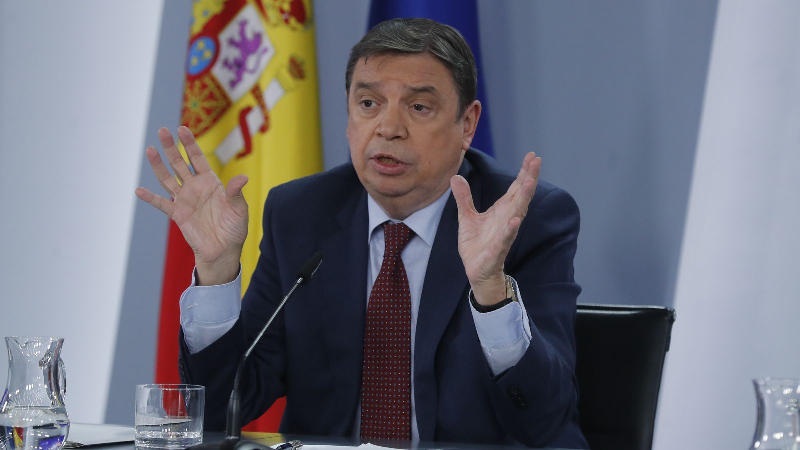 El ministre d'Agricultura, Luis Planas, durant la roda de premsa posterior a la reunió del Consell de Ministres, aquest dimarts