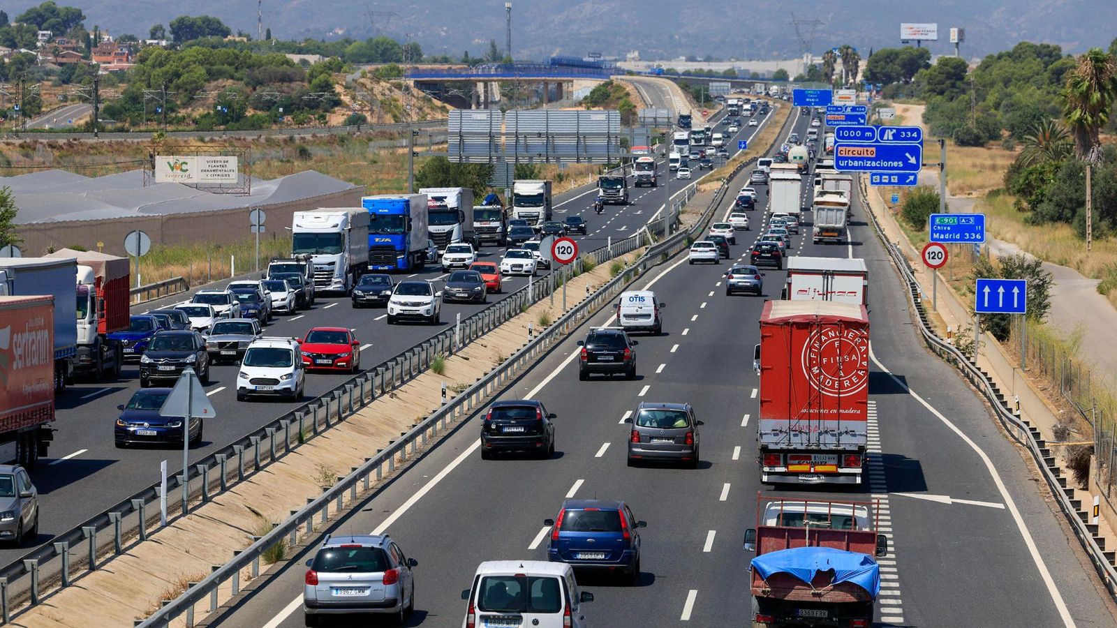 L'A-3 a l'eixida de València