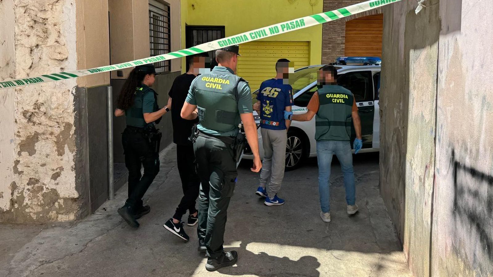 Detenció dels dos homes a Alzira