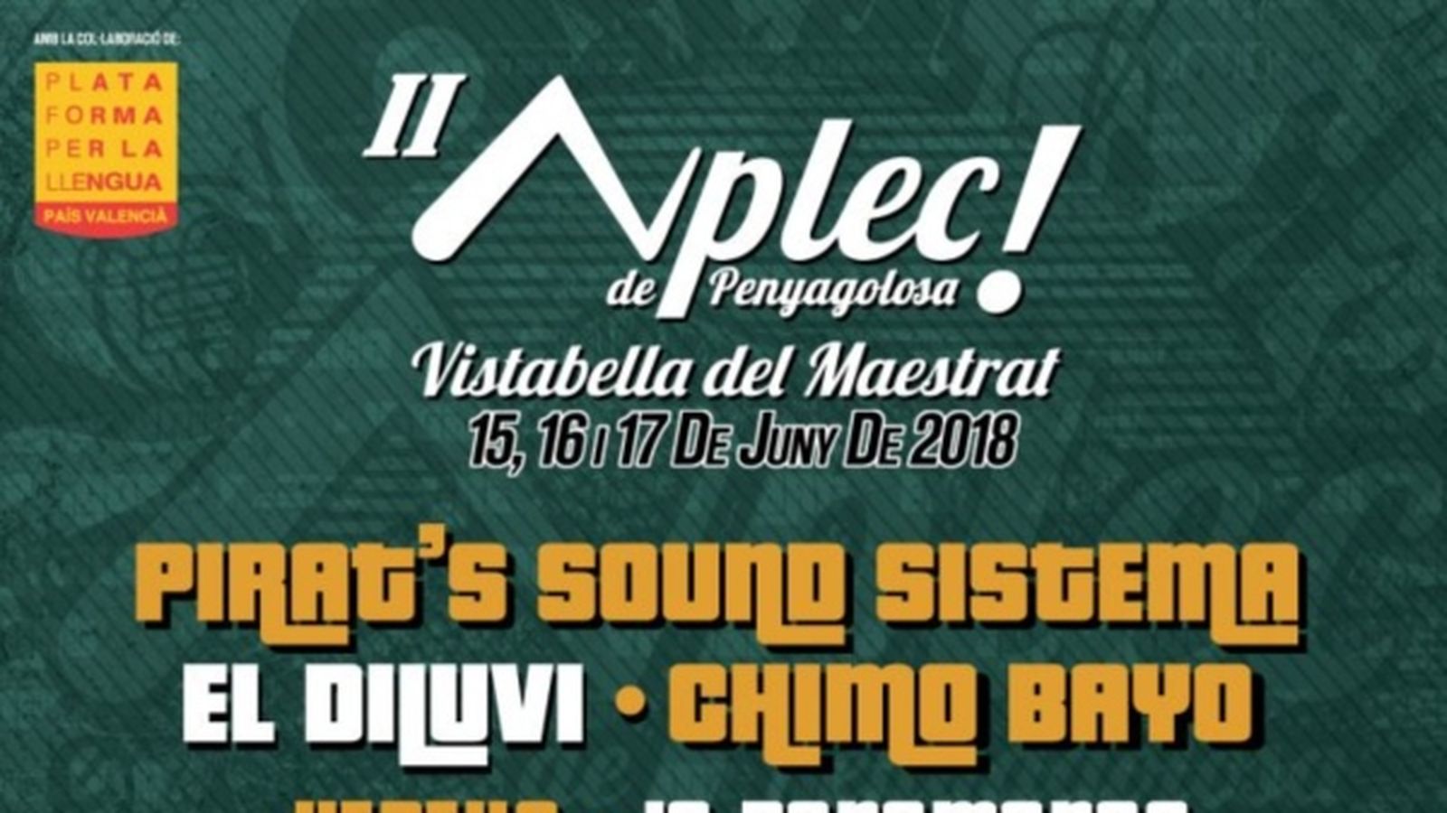 Cartell del segon Aplec de Penyagolosa, a Vistabella durant tot el cap de setmana.