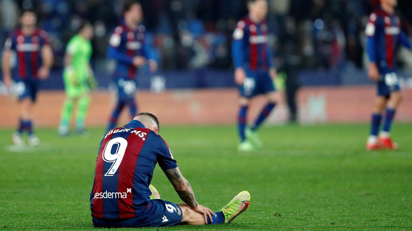 Roger Martí després de perdre el partit contra el València