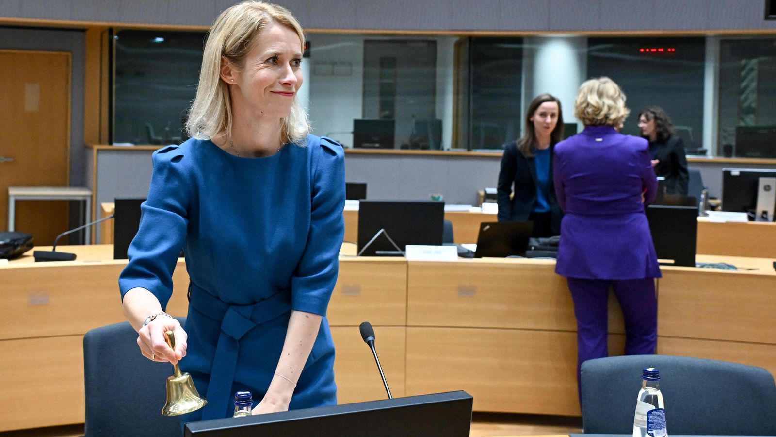 La representant alta de la UE, Kaja Kallas, durant una reunió del Consell d’Afers Exteriors a Brussel·les