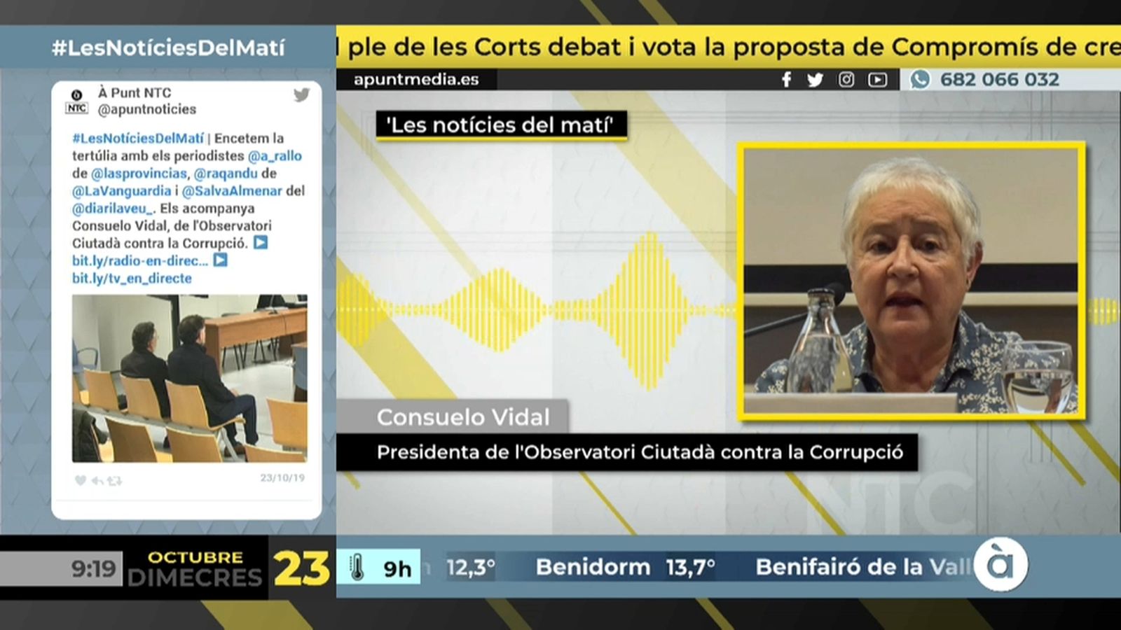 23.10.2019 | NM Entrevista a Consuelo Vidal, presidenta de l'Observatori Ciutadà contra la Corrupció