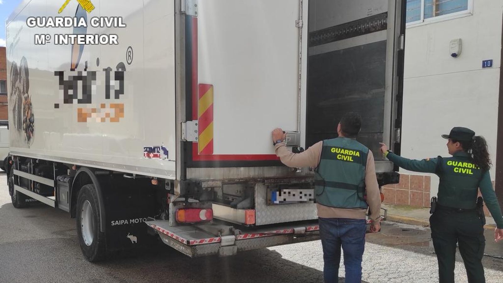 Camió que transportava les clòtxines furtades