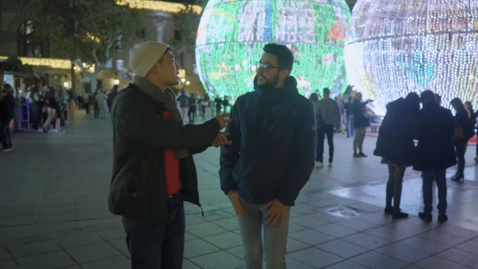 Amb Lluís Cascant a la plaça de l'Ajuntament de València