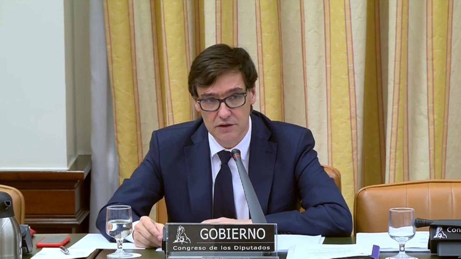 El ministre de Sanitat, hui, durant la Comissió del Congrés.