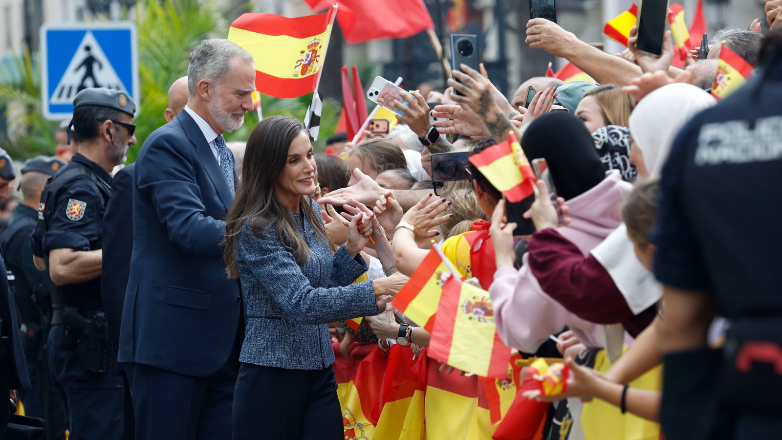 Rebuda dels reis Felip VI i Letícia a Ceuta