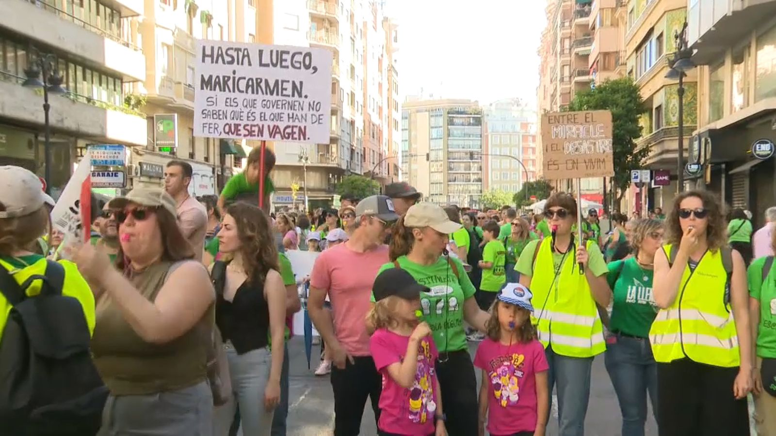 Docents es manifesten al centre de València