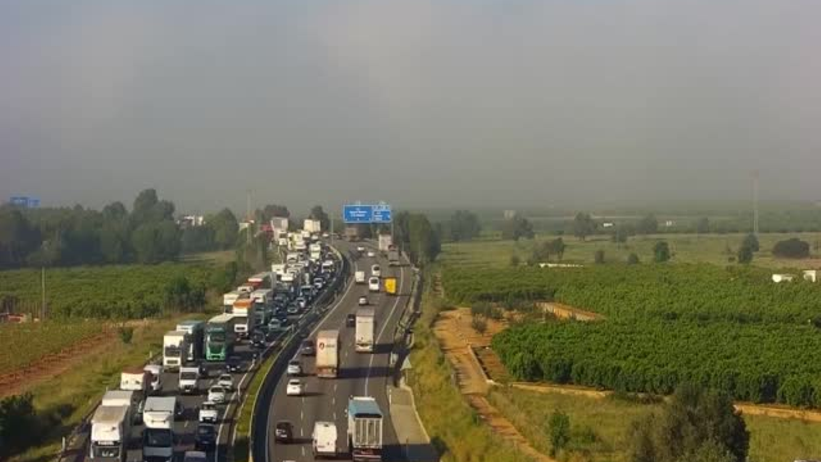 Accident a l'A-7 a l'altura de Loriguilla