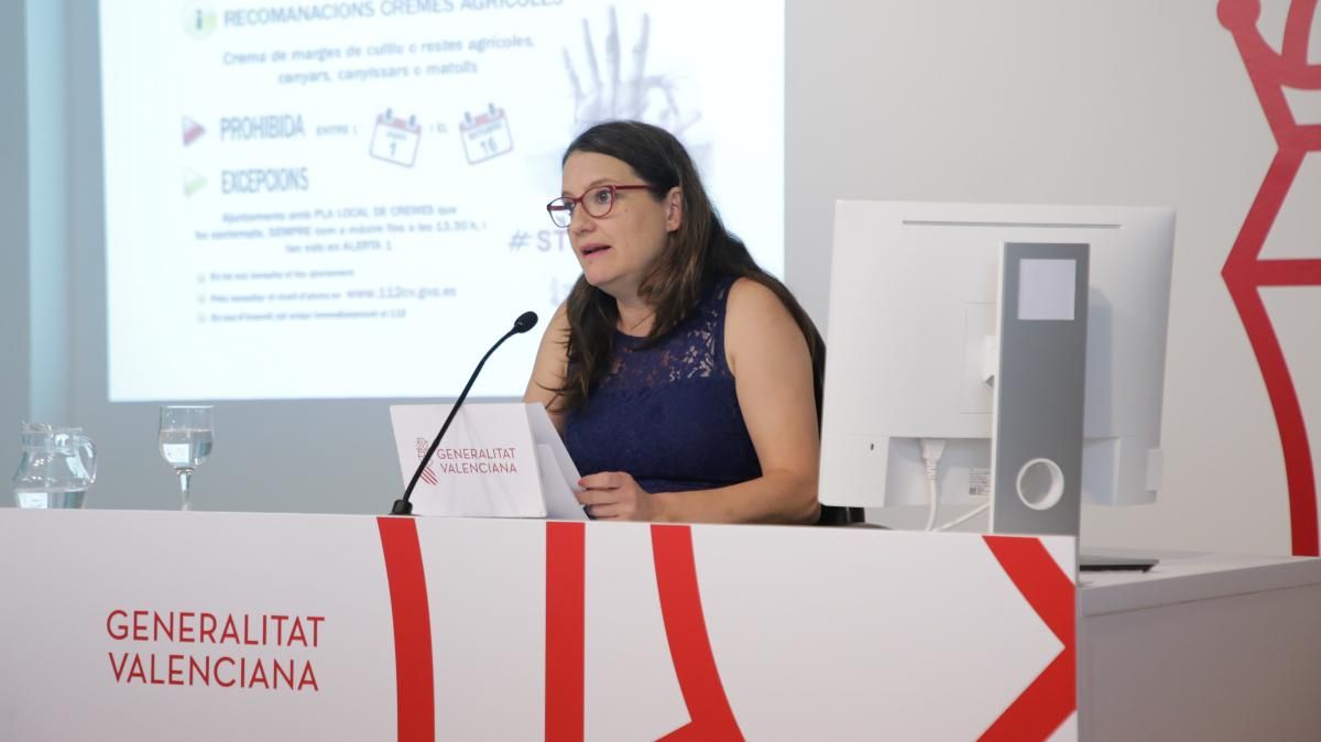 La vicepresidenta de la Generalitat, Mónica Oltra, en la roda de premsa després del Ple del Consell La vicepresidenta de la Generalitat, Mónica Oltra, en la roda de premsa després del Ple del Consell