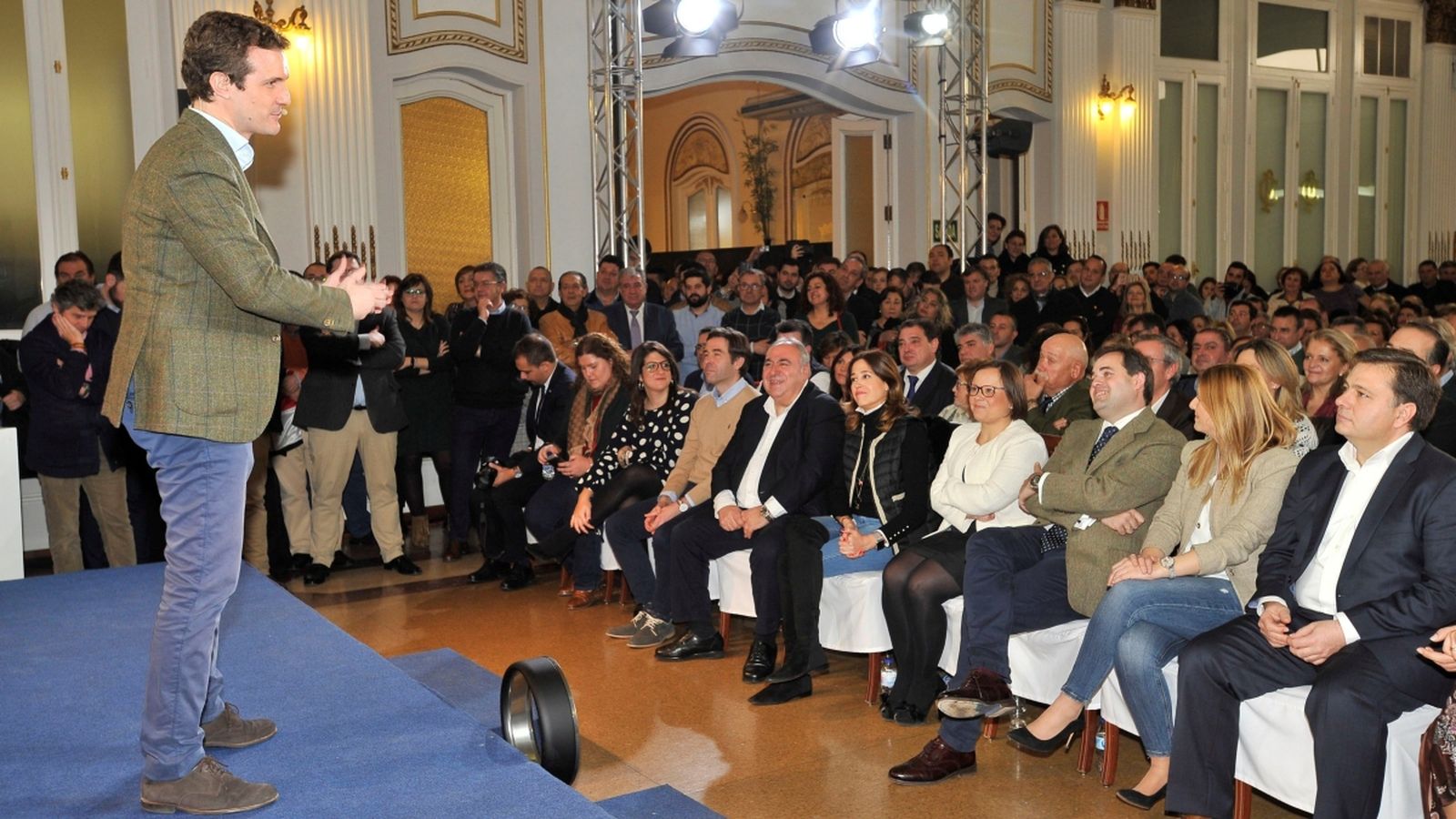 Pablo Casado, durant l’acte de presentació dels candidats del PP a les capitals de Castella-la Manxa