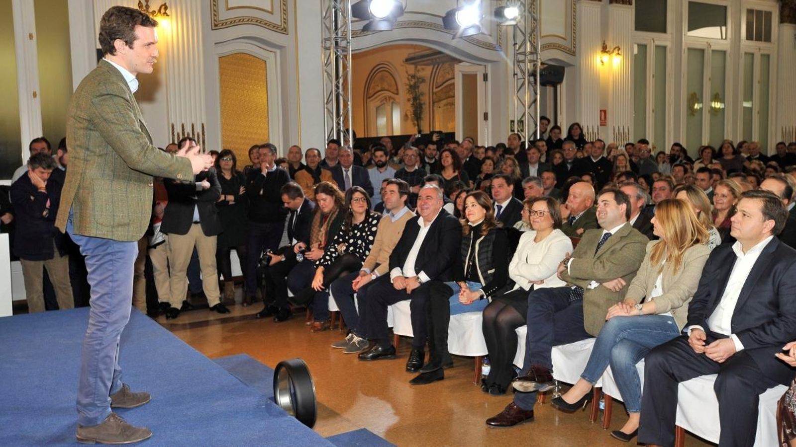 Pablo Casado, durant l’acte de presentació dels candidats del PP a les capitals de Castella-la Manxa