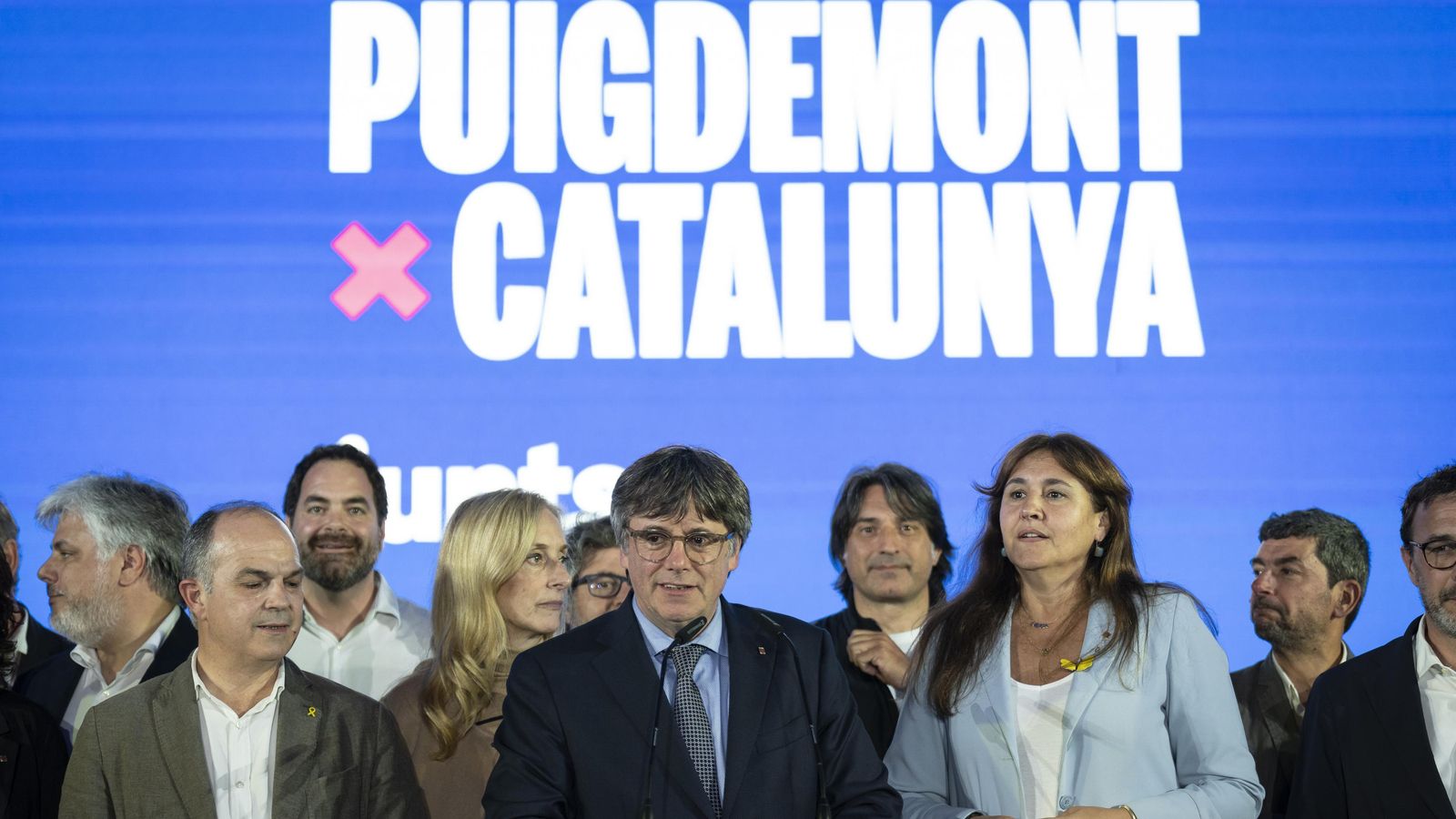 El candidat de Junts+ a la presidència de la Generalitat de Catalunya, Carles Puigdemont