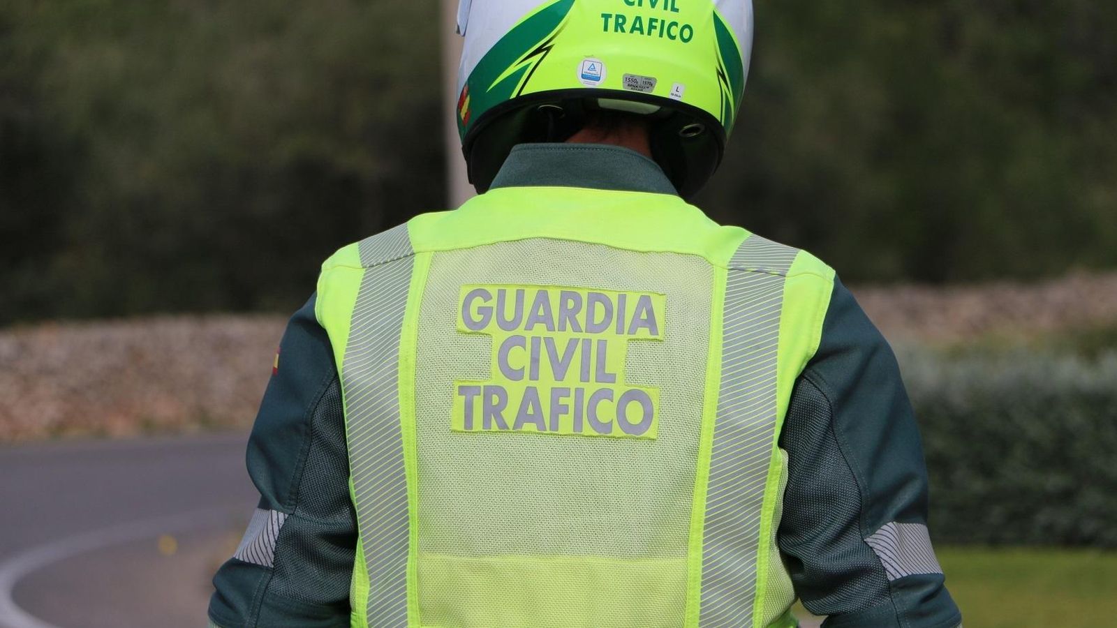 Agent en un control de la Guàrdia Civil de Trànsit