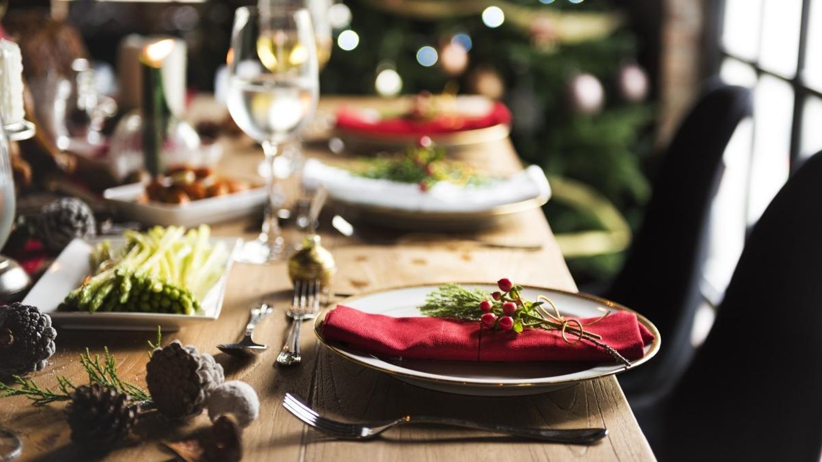 Taula amb decoració nadalenca