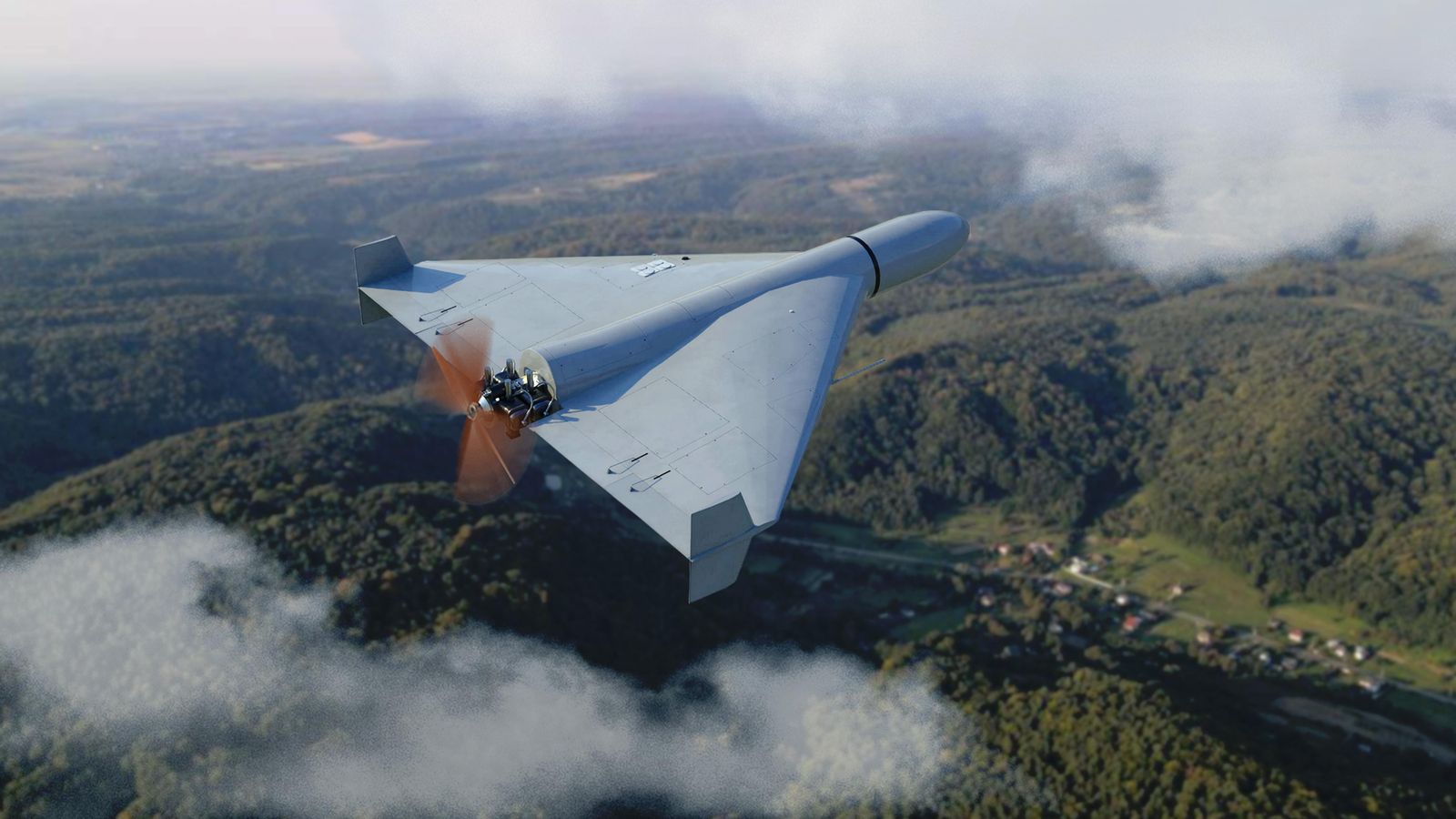 Imatge d'arxiu d'un dron de combat Imatge d'arxiu d'un dron de combat