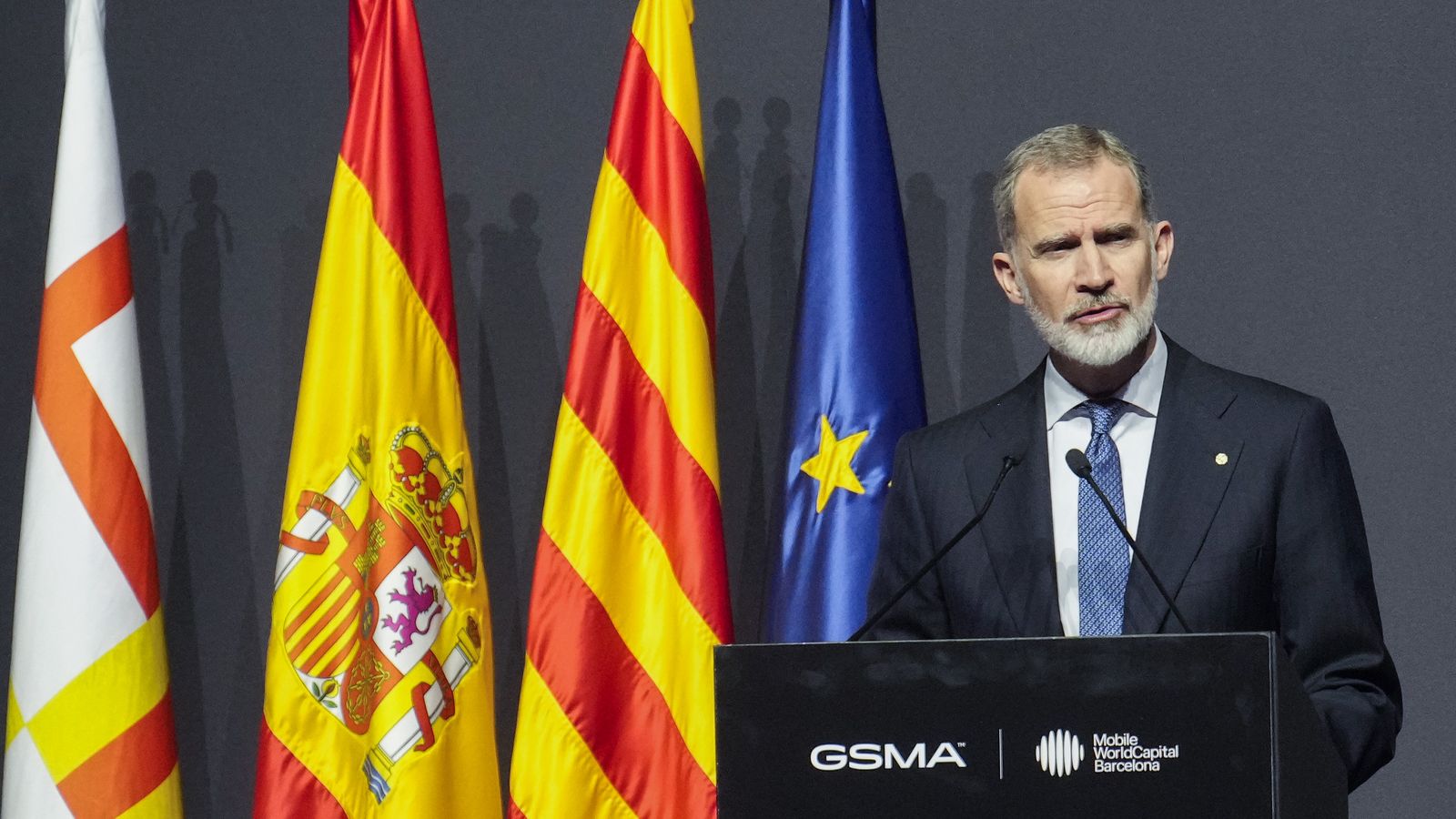 El rei Felip VI en el sopar de benvinguda als assistents al MWC, que comença demà a Barcelona