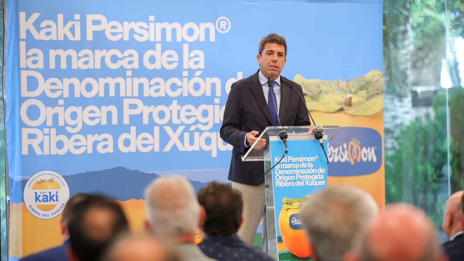 Mazón en la presentació de la campanya del Consell Regulador de la Denominació d'Origen Kaki de la Ribera del Xúquer