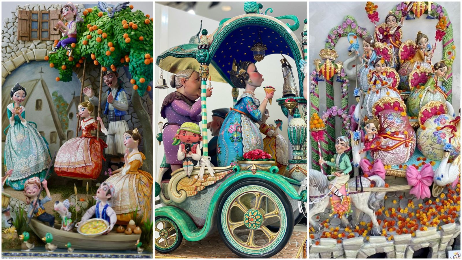 Els ninots indultats infantils de 2023, 2022 i 2021 de les falles Almirall Cadarso - Comte d'Altea i Convent Jerusalem