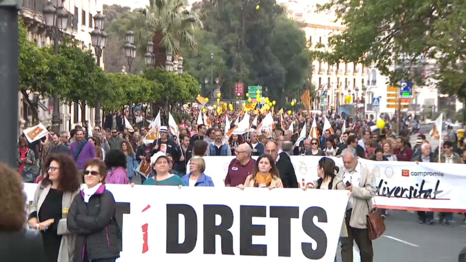 Manifestants durant la marxa de l'any passat (Imatge d'arxiu)