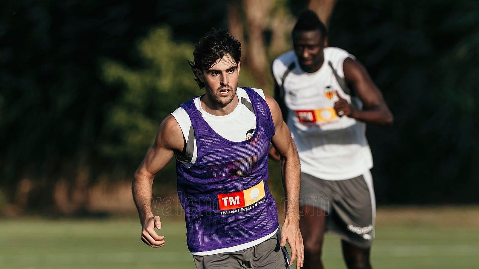 Javi Guerra, durant un entrenament de pretemporada