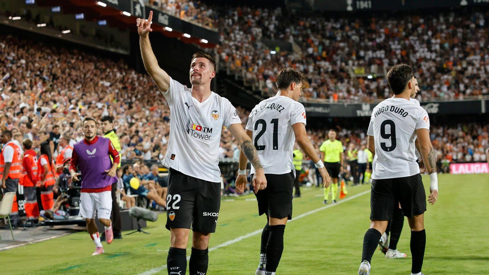 Santamaria celebra el gol contra l'Athletic