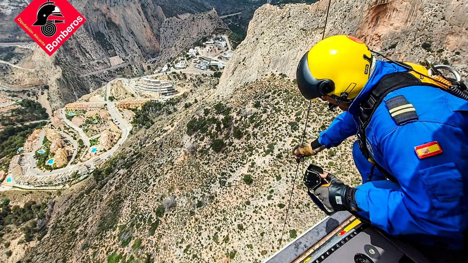 Imatge del rescat a un escalador austríac
